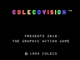 2010: The Graphic Action Game title screen for Colecovision